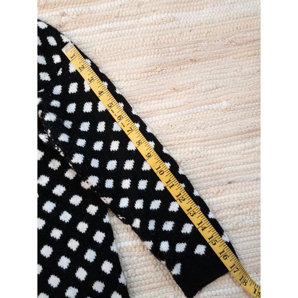 Black and White Polka Dot Cozy Knit Crewneck Sweater in Size S - Picture 8 of 10